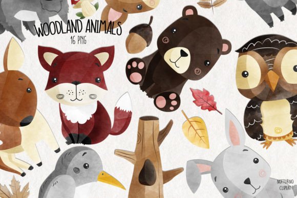 Download Watercolor Woodland Animals - Animal Collection