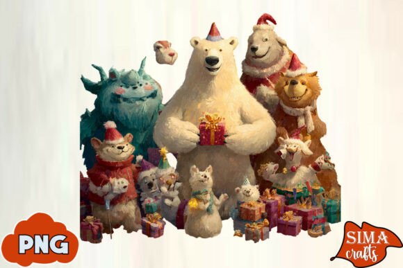 Download Christmas Animals Celebrating Polar Bear - Animal Collection