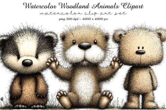 Download Watercolor Woodland Animals Clipart - Animal Collection