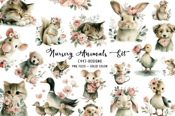 Download Valentine and Nursery Animals Set - Animal Collection