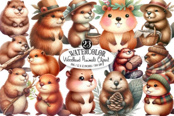 Download Cute Beaver Clipart's, Woodland Animals - Animal Collection
