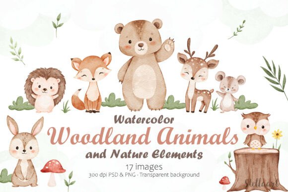 Download Watercolor Woodland Animals - Animal Collection