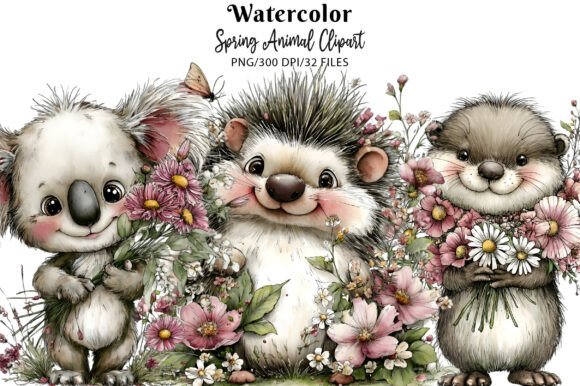 Download Spring Animal Clipart Set - Animal Collection