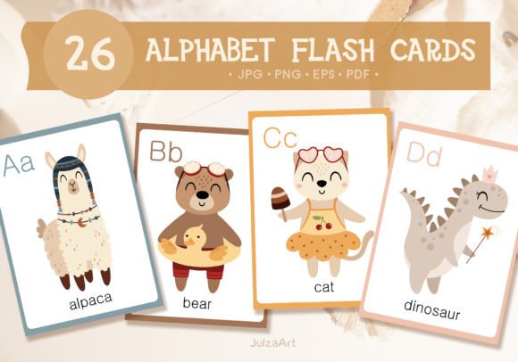 Download Printable Alphabet Animals Cards - Animal Collection