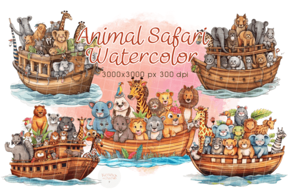 Download Animal Safari Watercolor - Animal Collection