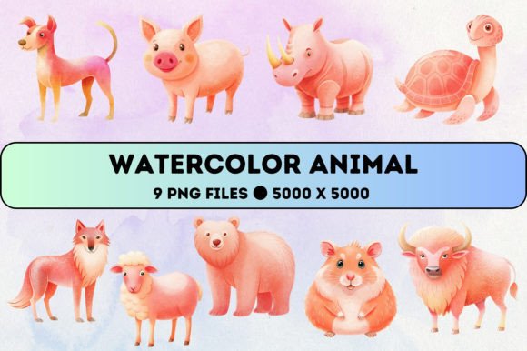 Download Watercolor Animal Bundle - Animal Collection