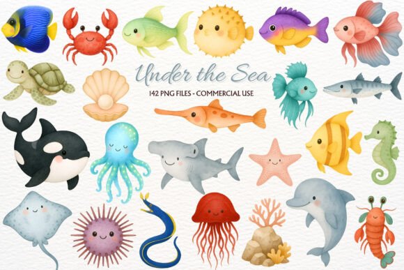 Download Undersea Nursery Sea Animals Clipart PNG - Animal Collection