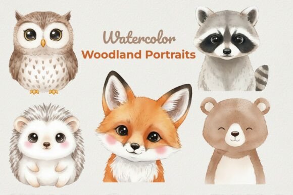 Download Cute Watercolor Woodland Animals - Animal Collection