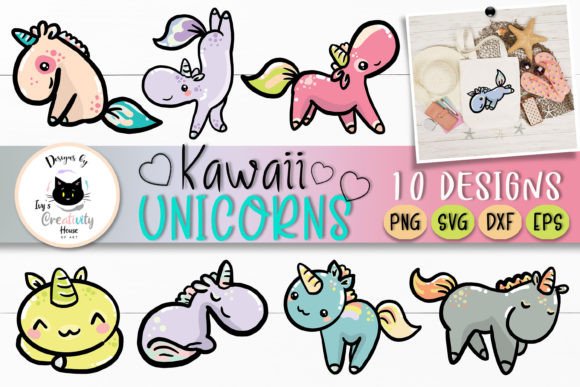 Download Kawaii Unicorn Clipart | Cute Animal SVG - Animal Collection