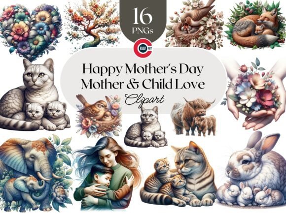 Download Mother's Day Nature and Animal Clipart - Day Collection
