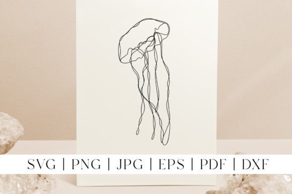 Download Jellyfish Line Art SVG | Sea Animal PNG - Animal Collection