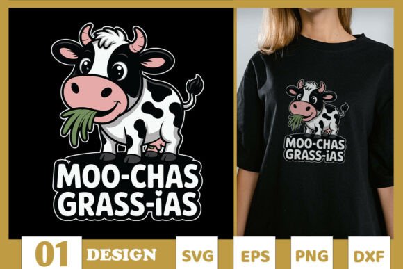 Download Moo-chas Grass-ias Funny Animal SVG - Animal Collection