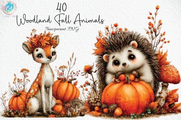 Download Whimsical Woodland Fall Animals Clipart - Animal Collection