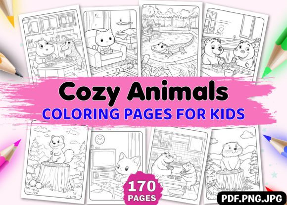 Download 170 Cozy Animals Coloring Pages or Kids - Animal Collection
