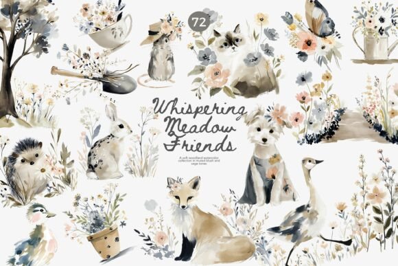 Download Woodland Nursery Animal Clipart Set - Animal Collection