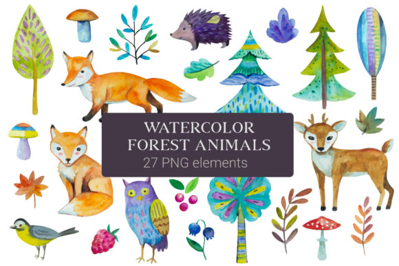 Download Watercolor Forest Animals - Animal Collection