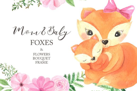 Download Watercolor Fox Family Animals Clipart - Animal Collection