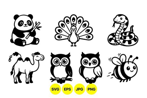 Download Cute Cartoon Animal SVG Clipart - Cartoon animal svg Collection