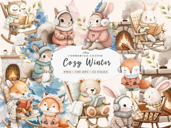 Download Christmas Enchanted Forest Animals PNG - Animal Collection