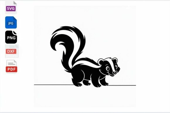 Download Cute Skunk Cartoon Animal SVG PNG - Cartoon animal svg Collection