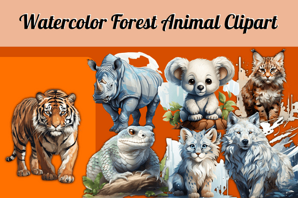 Download Watercolor Forest Animal Clipart - Animal Collection