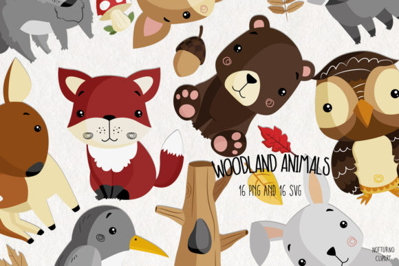 Download Baby Woodland Animals SVG Clipart | Set - Animal Collection