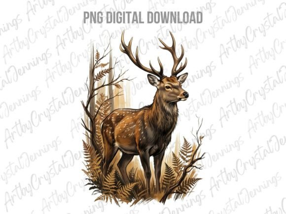 Download Autumn Woodland Deer Animal PNG - Animal Collection
