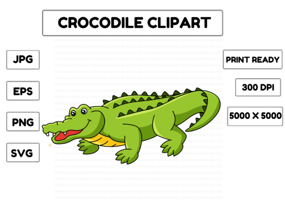 Download Crocodile Animal Cartoon Colored Clipart - Animal Collection