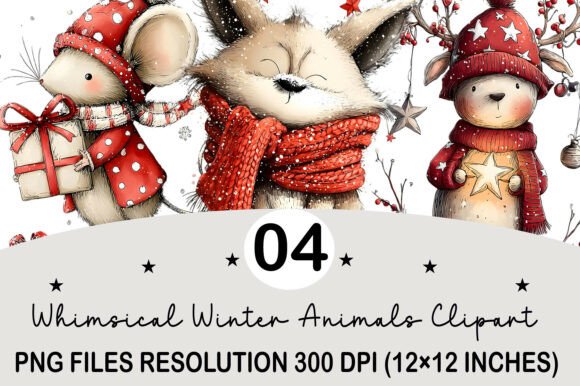 Download Whimsical Winter Animals Clipart - Animal Collection
